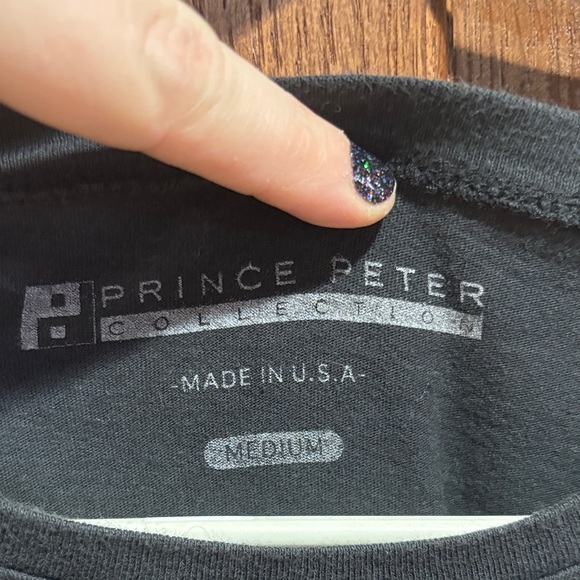 Prince Peter Collection Black Tee with Tiger Graphic - Picture 2 of 2